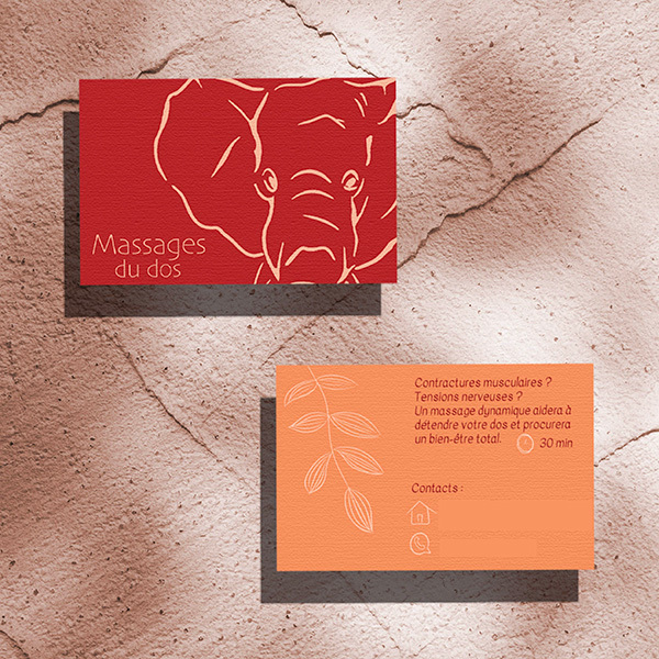 Massages business card