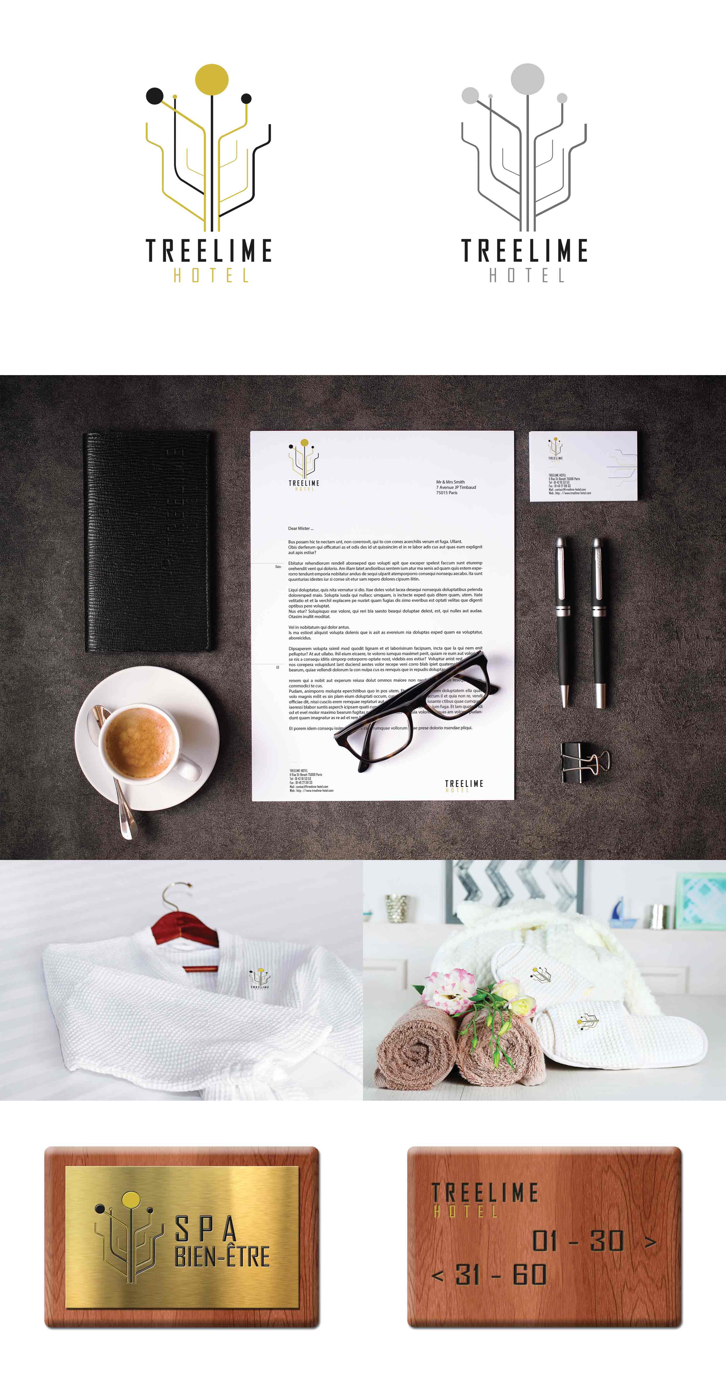 Identité Visuelle TreeLime Hôtel
