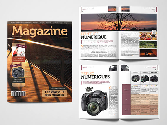 Maquette du magazine photo