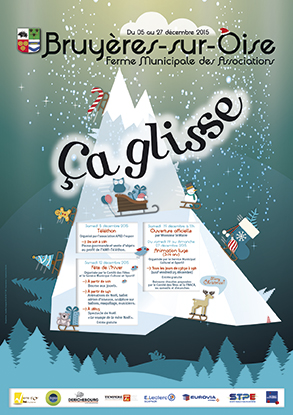 Mairie de Bruyères sur Oise // Campagne noël // Affiches / Flyer / Invitation