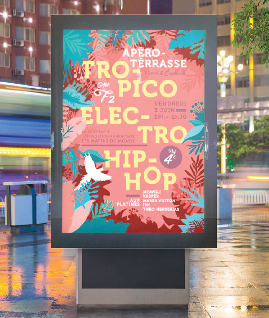 Affiche TROPICO - ELECTRO - HIP HOP