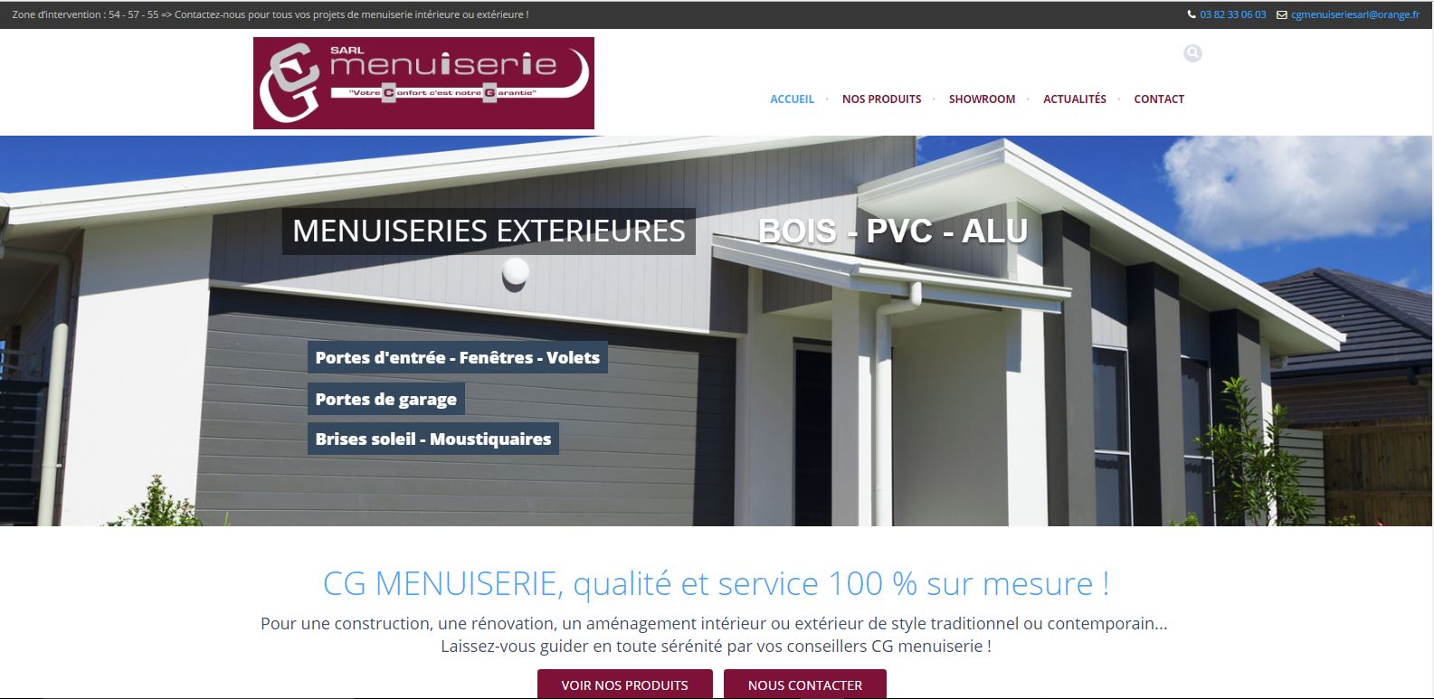 Site internet Wordpress CG Menuiserie