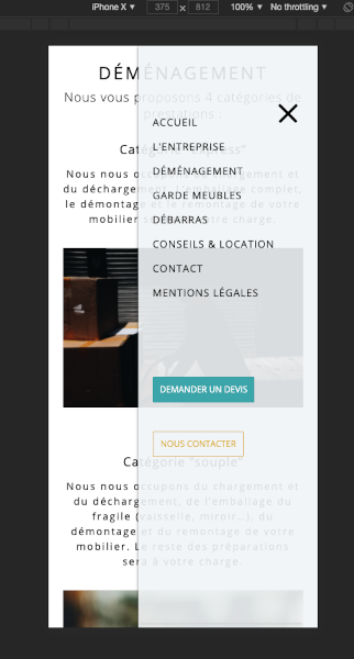 Responsive Design / Dmnagement Dbarras Transport Franais