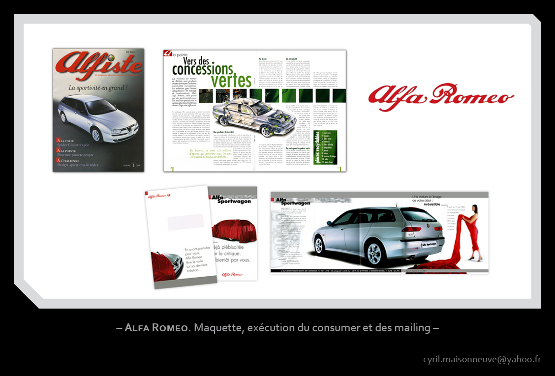 Alfa Roméo - Exécution du consummer et des mailings