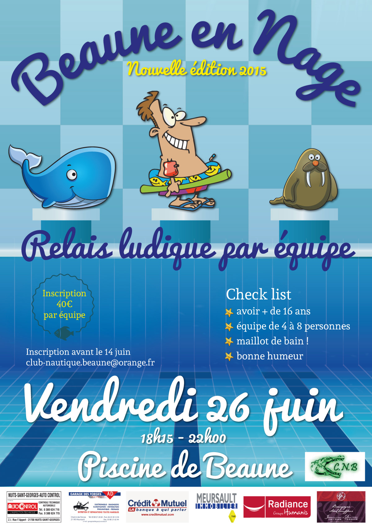 Affiche Beaune en Nage 2015