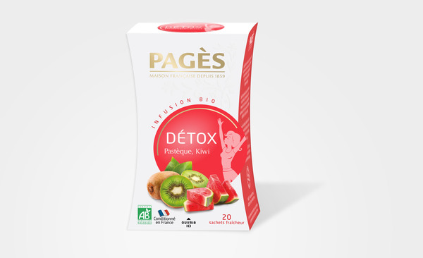 Pagès France - Thé détox Pastèque Kiwi