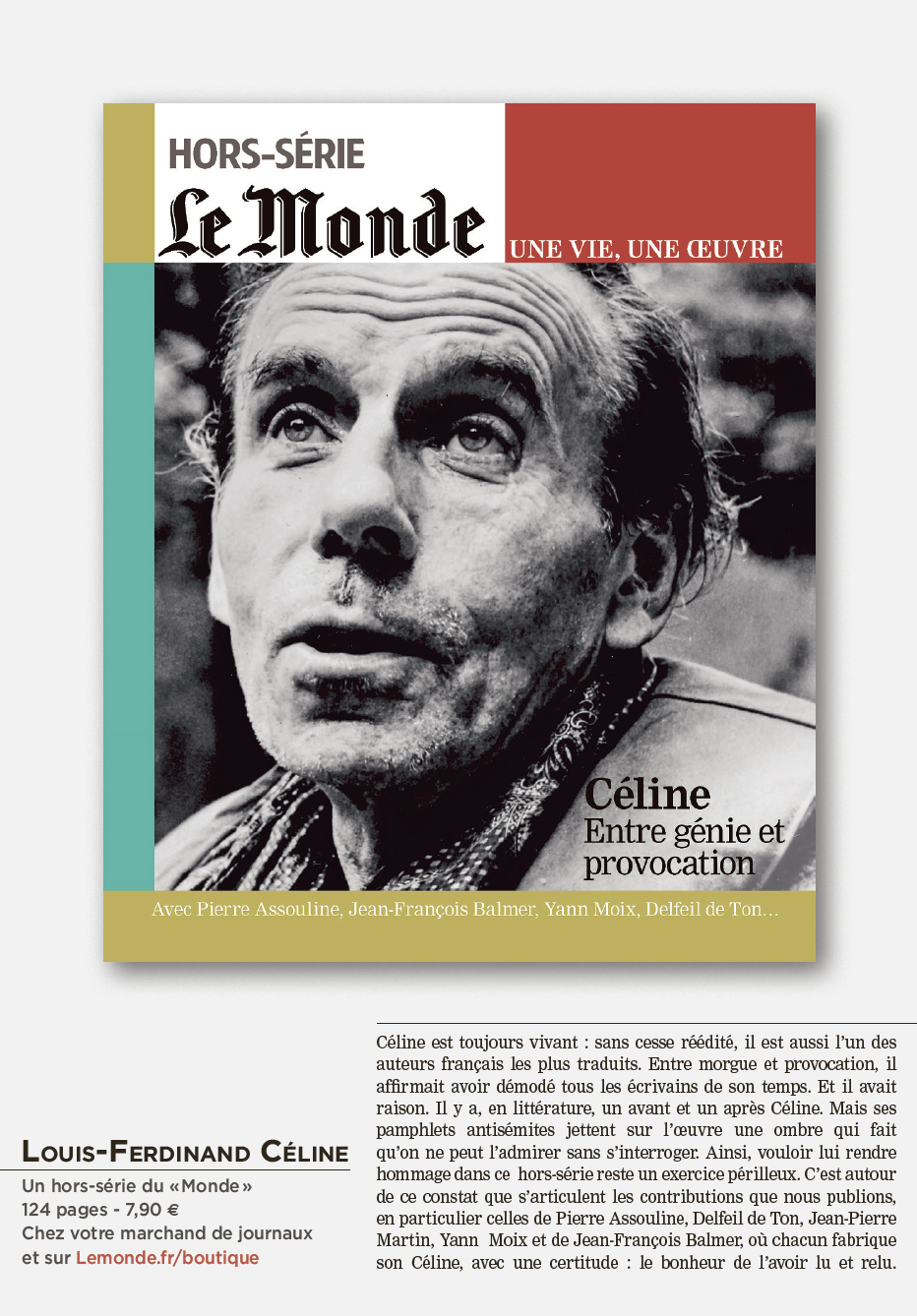 Création de la publicité hors série Le Monde