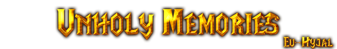 Typographie Unholy Mémories