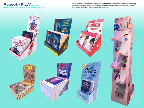 Rageot - P.L.V : Prsentoirs pour promotion des livres en librairie