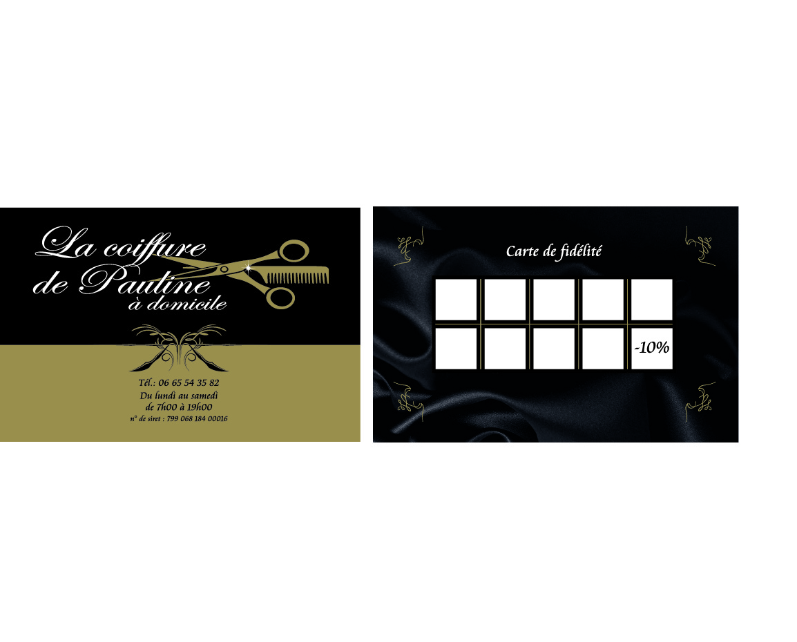 carte de visite coiffure