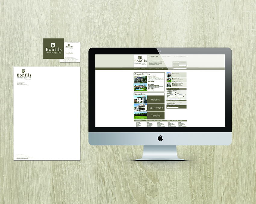 Identité Visuelle pour Bonfils immobiler