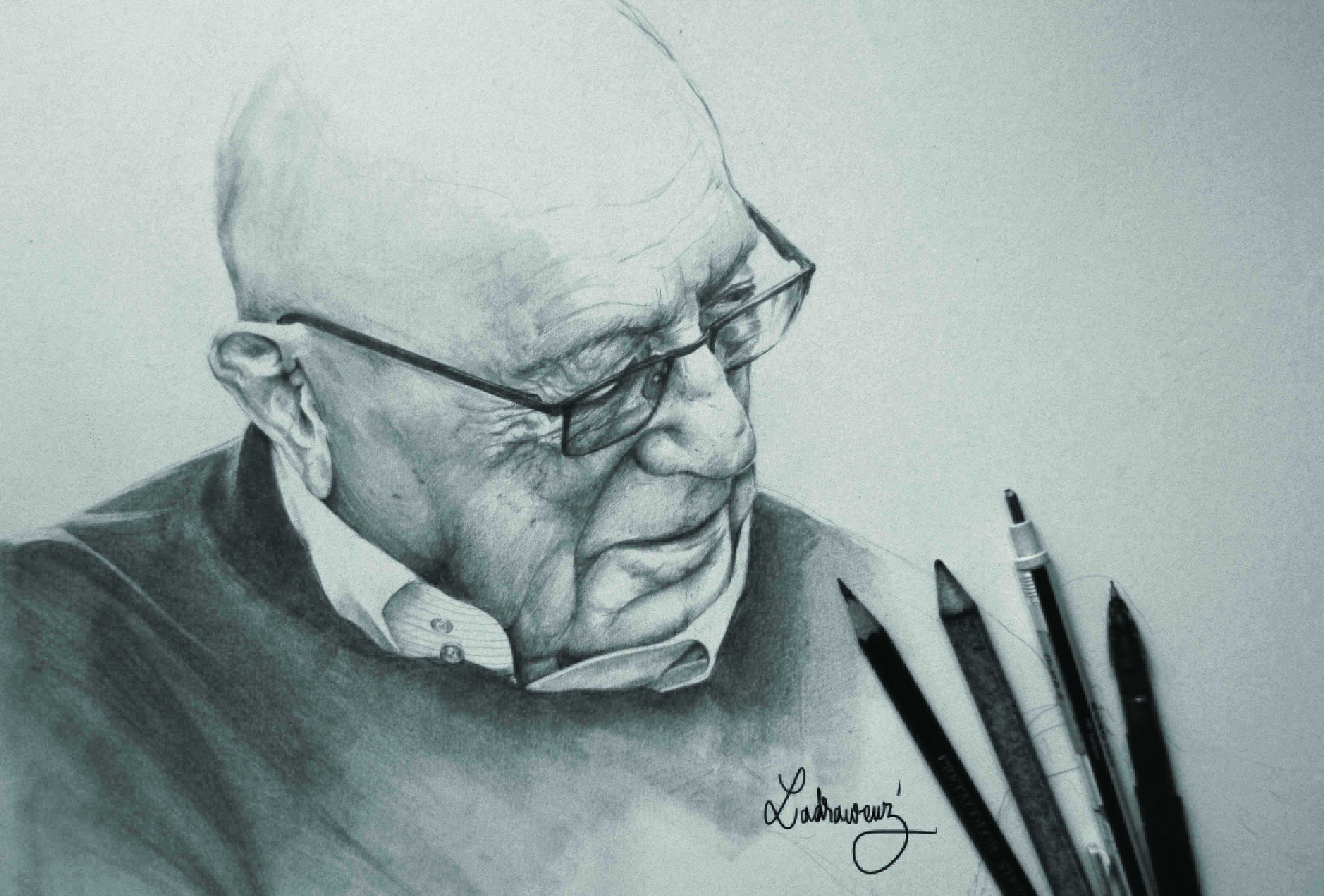 Portrait réaliste - Format A3 - Papy