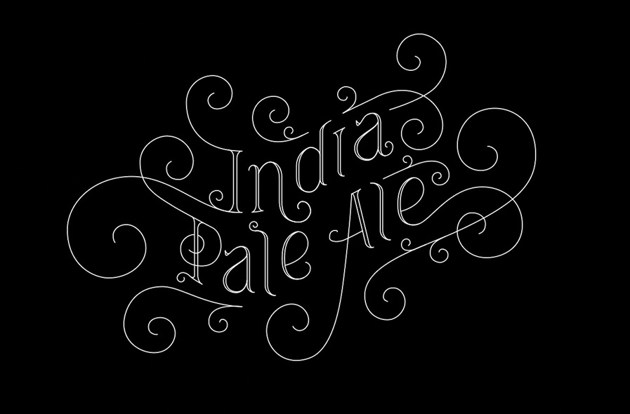 lettering - india pale ale