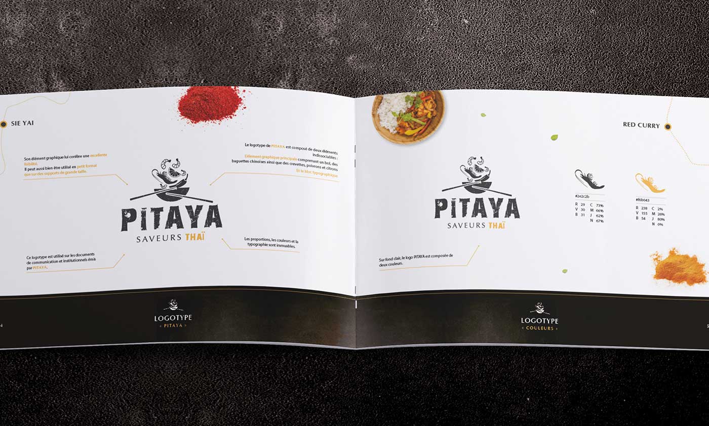 Charte graphique - Pitaya restaurant Thaï