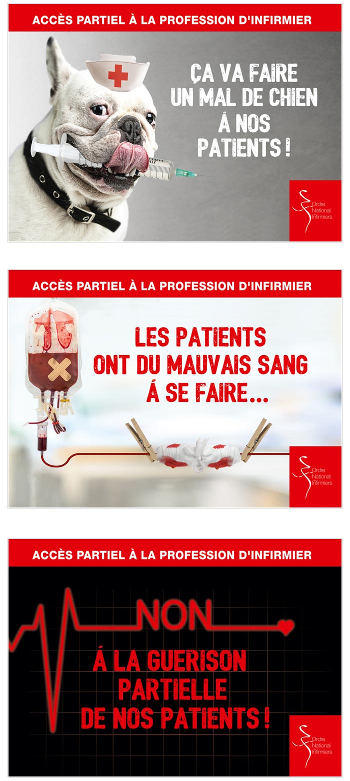 Affiches pour mobilisation des infirmiers