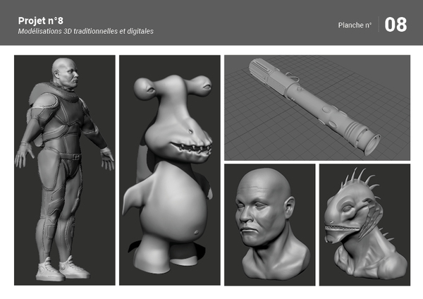 8 Projets 3D traditionnels et digitaux 2