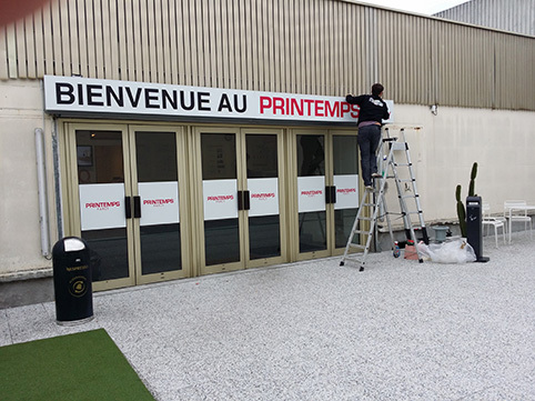 Panneau Dibond - Printemps - Entrée du personnel