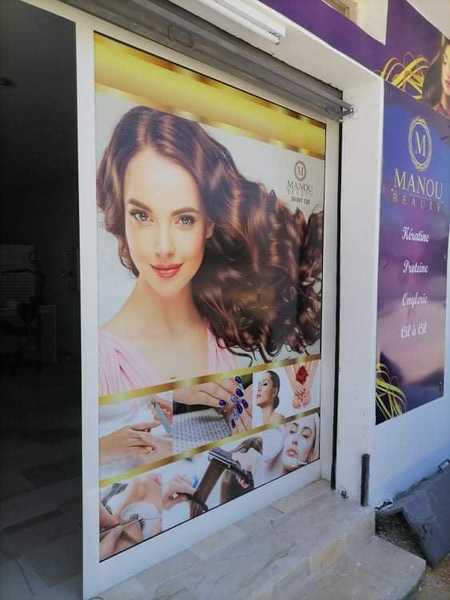 Habillage vitrine one way