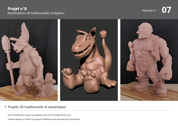 7 Projets 3D traditionnels et digitaux 1