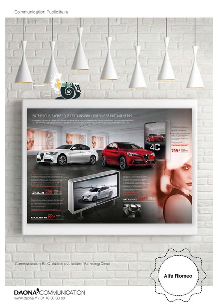 Alfa Roméo : Plaquette A4, 4 pages, intérieur