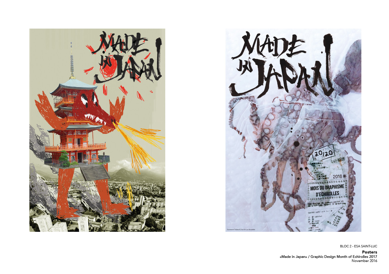 Posters "Le mois du Graphisme d'Échirolles / Made in Japan"