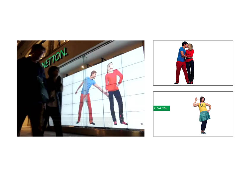 Court métrage diffusé sur les vitrine de United Color of Benetton