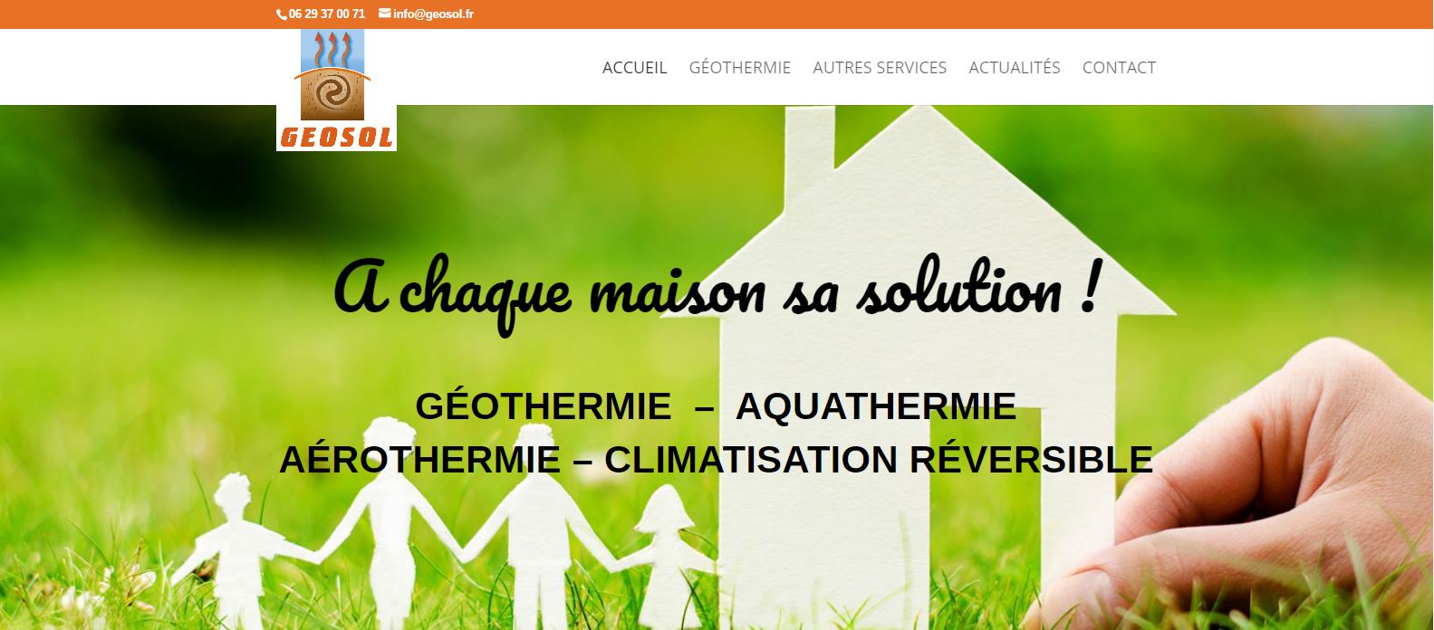 Site internet Worpress Geosol - Géothermie en Lorraine
