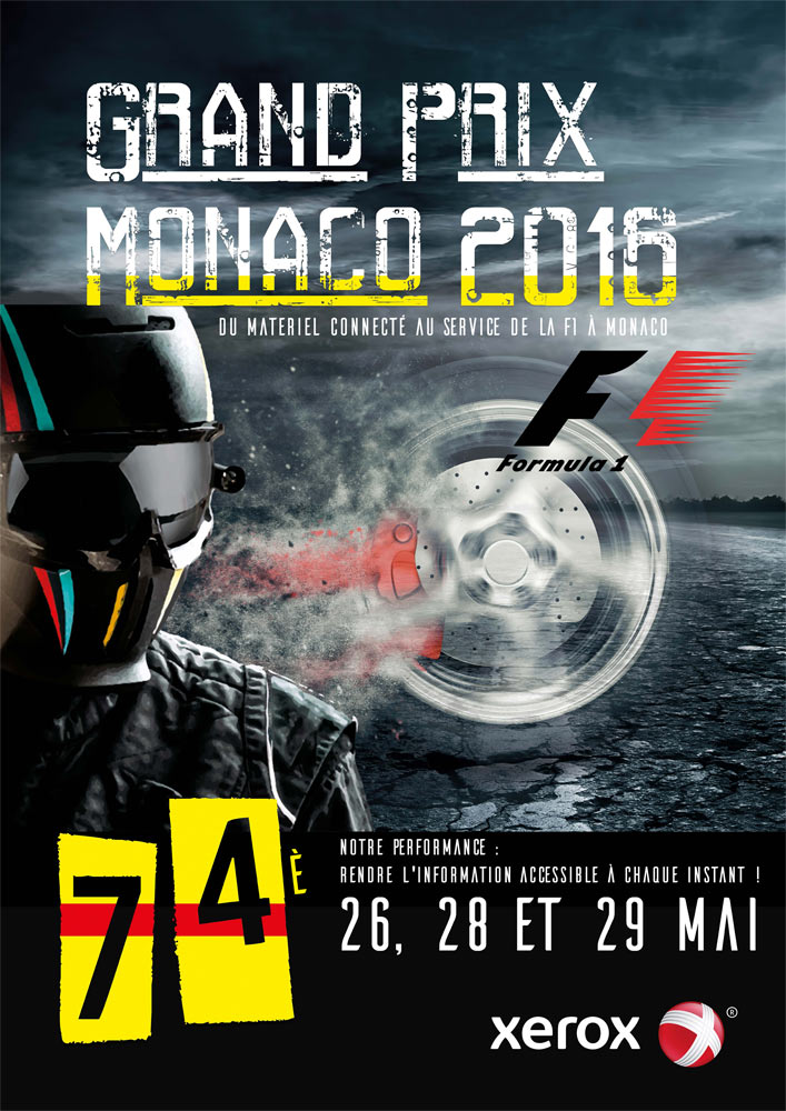 Affiche Grand Prix Formule 1 Monaco 