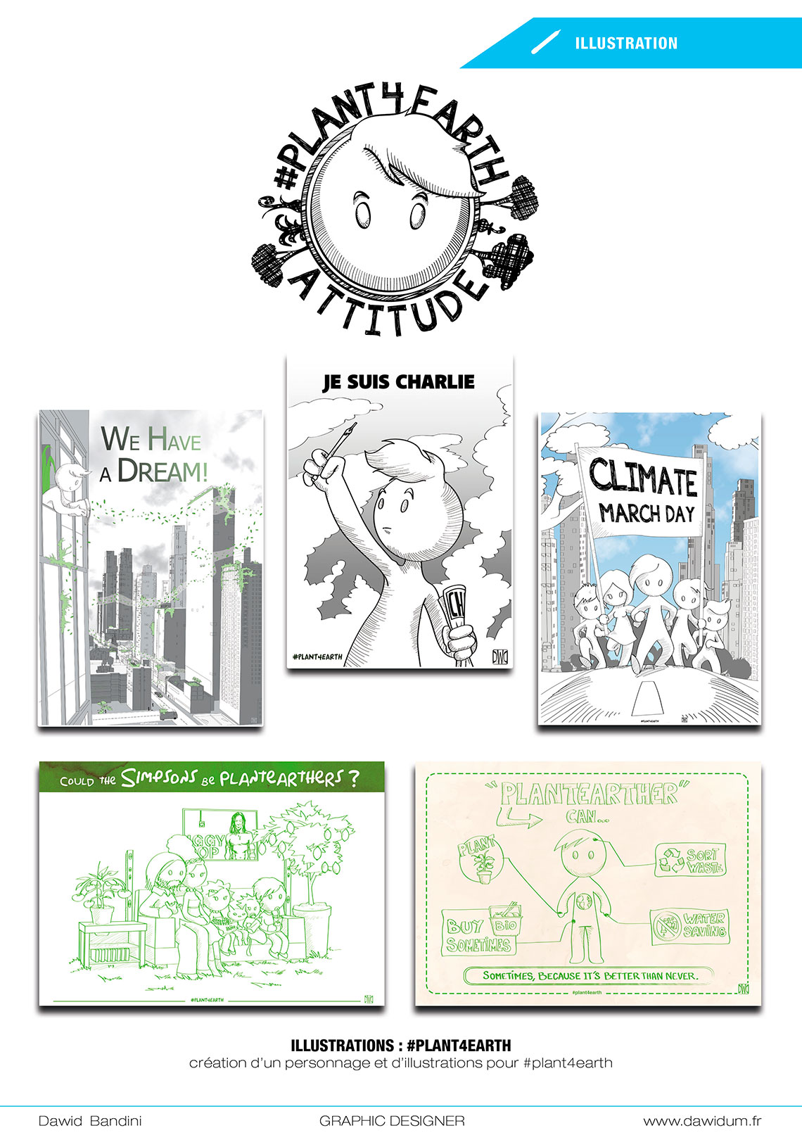 Illustrations pour #plant4earth