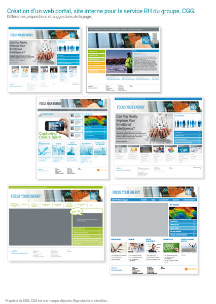 Cration dun web portal, site interne pour le service RH du groupe. CGG.