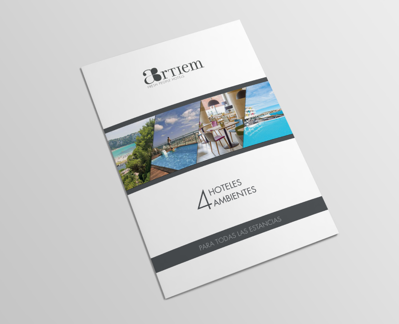 Brochure pour un groupe de quatre hôtels