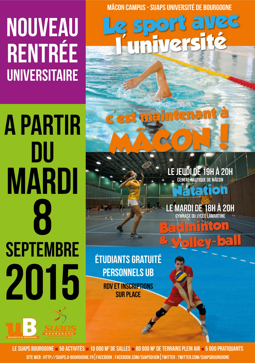 Affiche SUAPS Bourgogne