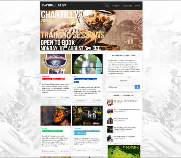 Webdesign : Paintball-infos