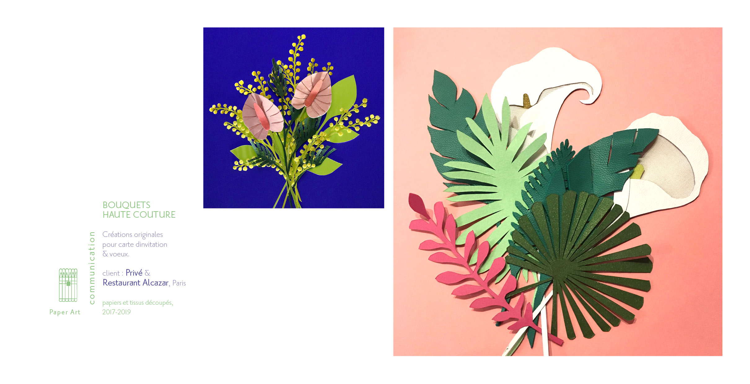 Illustration / Paper Art : "Bouquets"