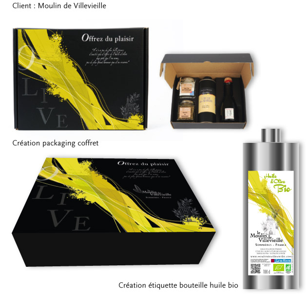 Packaging + Etiquette Huile d'Olive Bio 