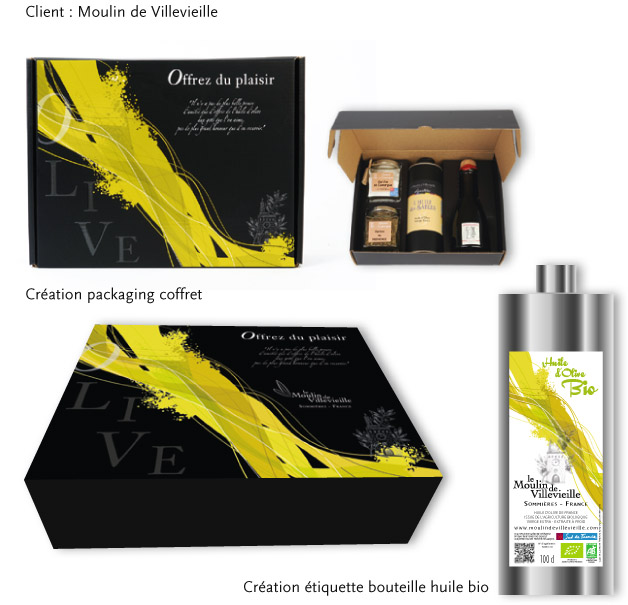 Packaging + Etiquette Huile d'Olive Bio