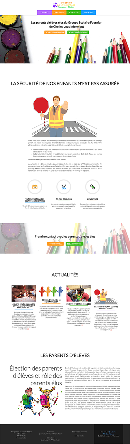 Site du Groupement des parents d'élèves
