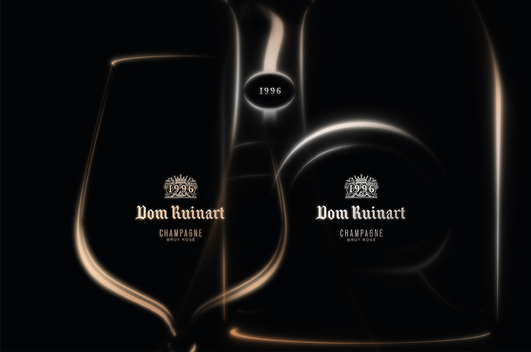 Supports de communication Dom Ruinart brut rosé