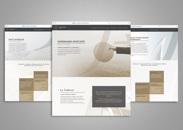 identité visuelle cabinet d'avocats Jonemann