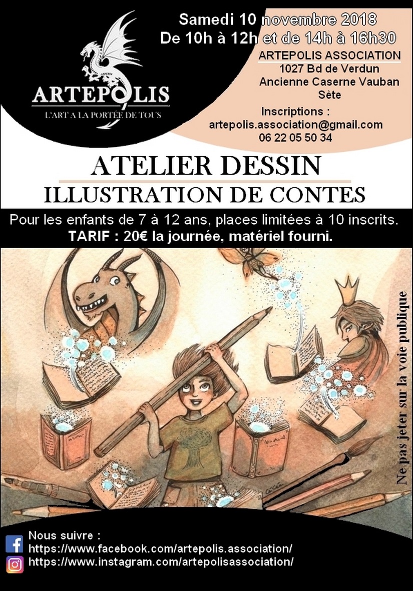 Flyers pour Atelier dessin.