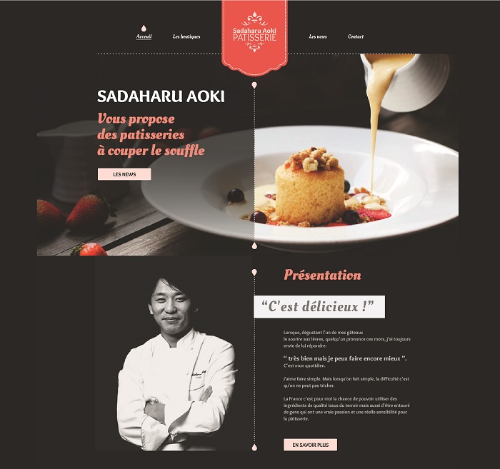 Site Web Patisserie