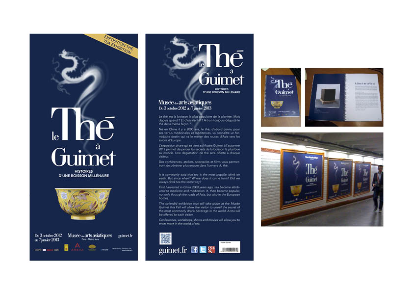 Affiche & flyer pour l'exposition thé au Musée National des Arts Asiatiques Guim