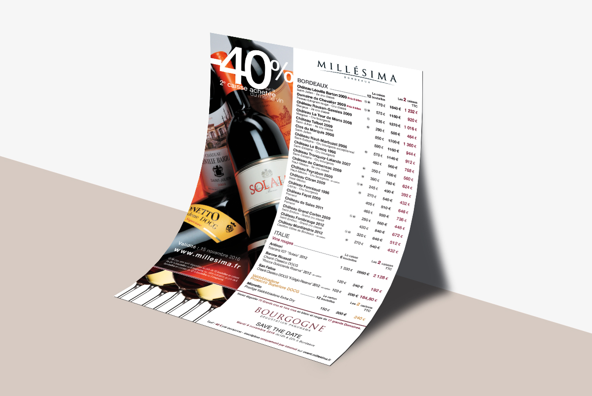 Offre print Millésima