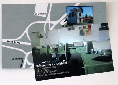 Carte de visite La Sablière