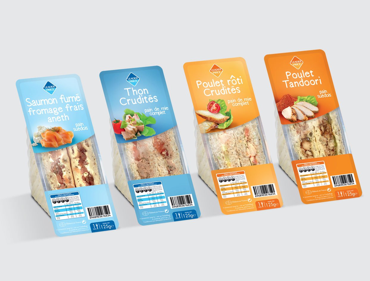 Identité de marque Sandwiches leader Price