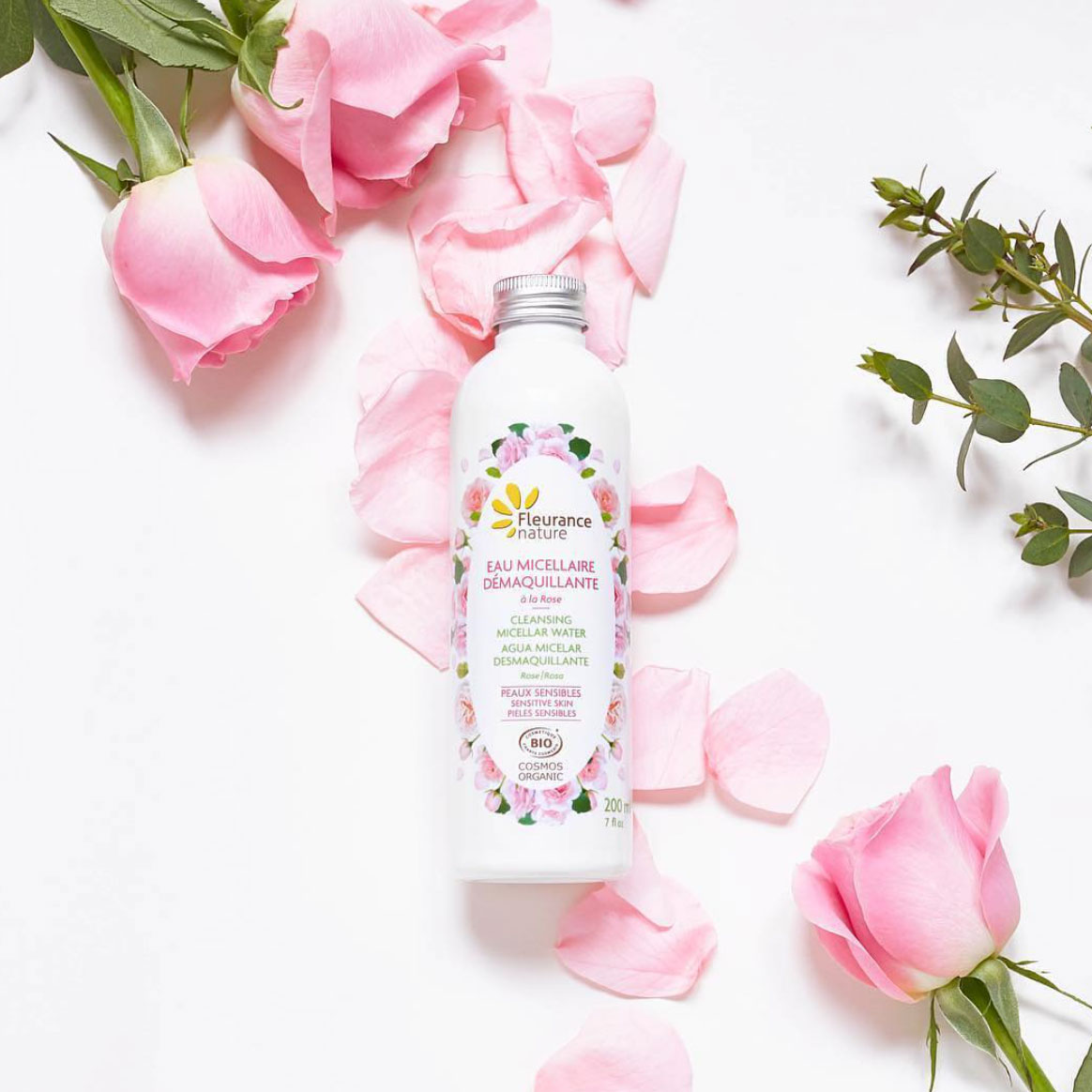 Design eau micellaire à la rose - Fleurance Nature