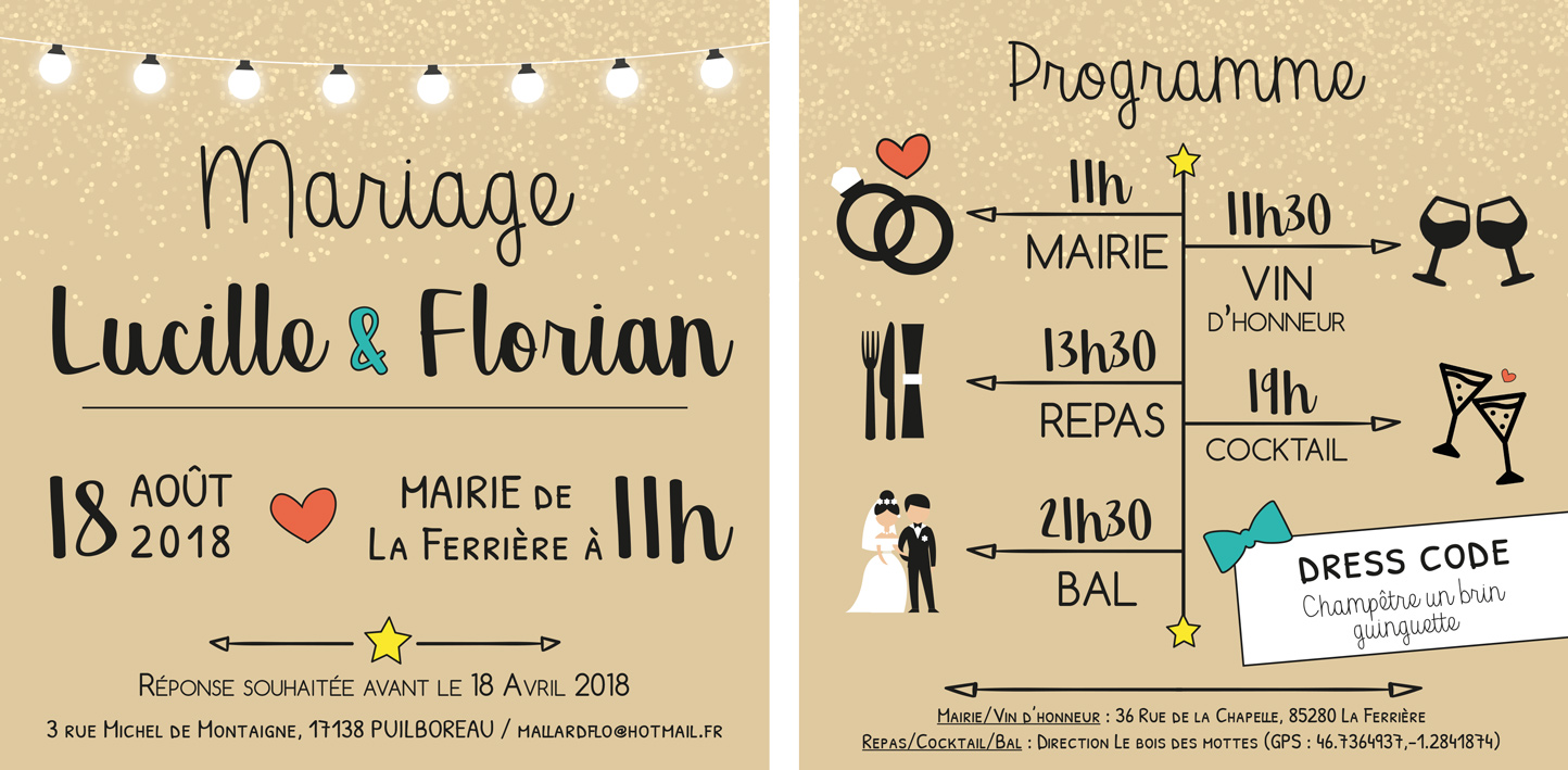 Faire-part de mariage