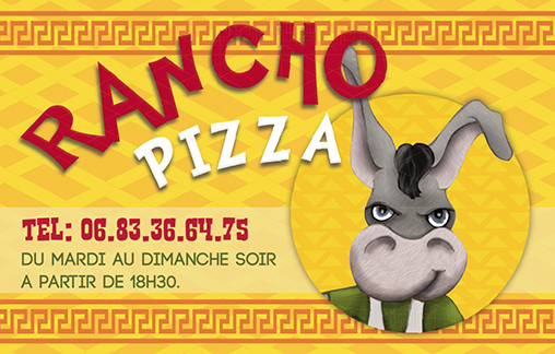 Carte de visite RANCHO PIZZA (recto)