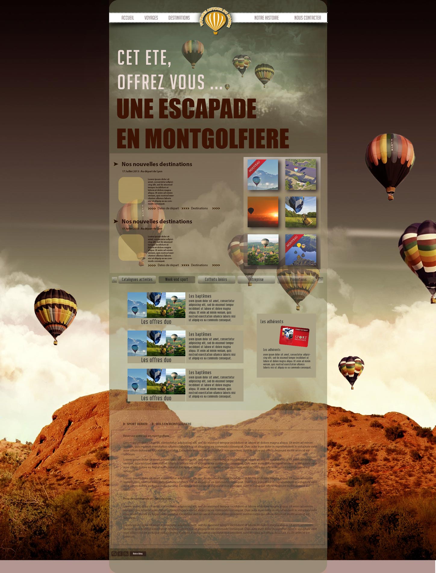 Voyages en montgolfière
