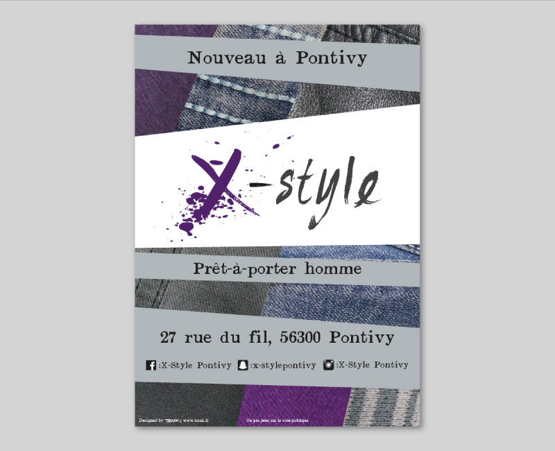 Flyer pour un magasin de prêt-à-porter